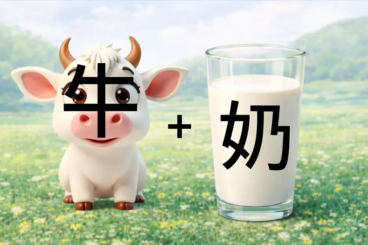 Как сказать «коровье молоко» на китайском языке