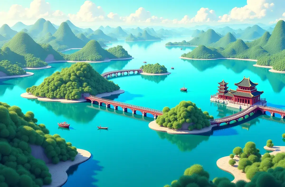 Озеро тысячи островов в Китае — одно из самых красивых мест страны